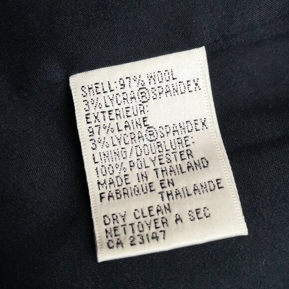 Talbots Ladies Size 20 Navy 1 Button Closure Lined Belted Long Blazer - Picture 5 of 10